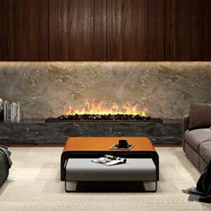 Skyflame 10-Pound Fire Glass for Fireplace Fire Pit and Landscaping, Onyx Black Reflective, 1/4-Inch