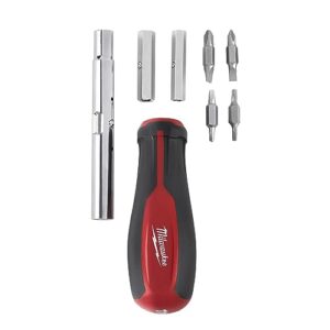 milwaukee 11-in-1 multi-tip screwdriver with ecx driver bits.