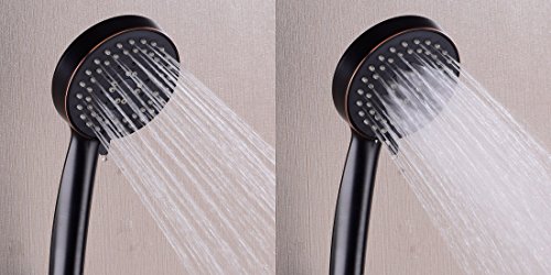 5 Function Handheld Shower Head - High Pressure Bath Spa Fixture, 4" Oil Rubbed Bronze Finished