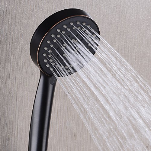 5 Function Handheld Shower Head - High Pressure Bath Spa Fixture, 4" Oil Rubbed Bronze Finished