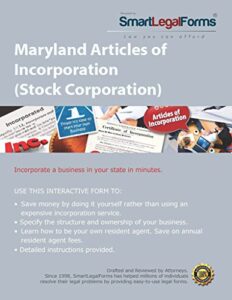articles of incorporation (stock corporation) - md [instant access]