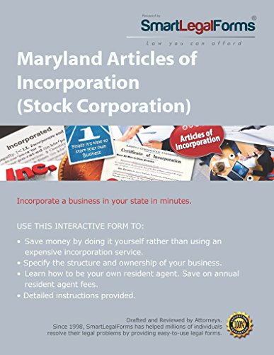 Articles of Incorporation (Stock Corporation) - MD [Instant Access]