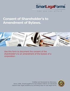 consent of shareholders to amendment of bylaws [instant access]