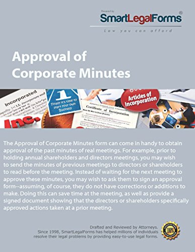 Approval of Corporate Minutes [Instant Access]