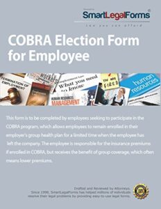 cobra election form for employee [instant access]