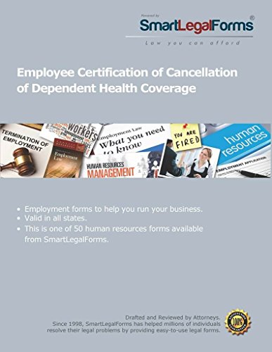 Employee Certification of Cancellation of Dependent Health Coverage [Instant Access]