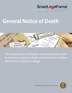 general notice of death [instant access]
