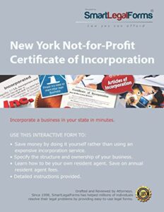 new york not-for-profit certificate of incorporation [instant access]