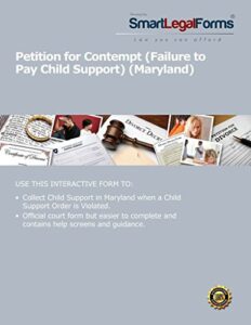 petition for contempt (failure to pay child support) - md [instant access]