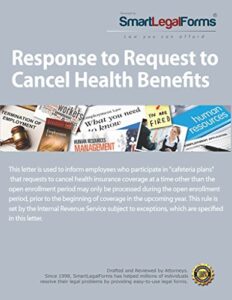 response to request to cancel health benefits [instant access]