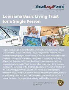 basic living trust for a single person - louisiana [instant access]