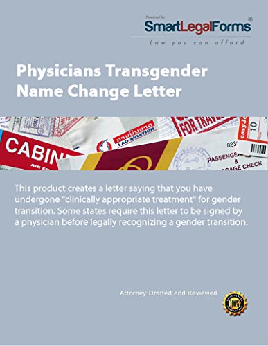 Physicians Transgender Name Change Letter [Instant Access]