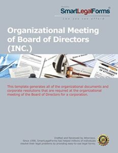 organizational meeting of directors [instant access]
