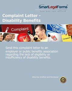 complaint letter - disability benefits [instant access]