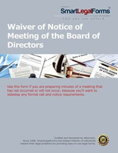 waiver of notice of meeting [instant access]