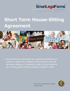 short term housesitting agreement [instant access]