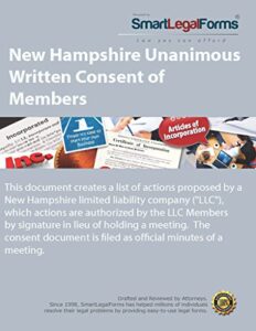 unanimous written consent of members - nh [instant access]