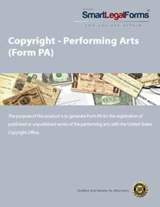 copyright - performing arts (form pa) [instant access]