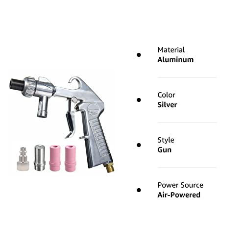 Jewboer Sand Blaster Gun,Sandblasting Sandblaster Gun Kit for Sandblast Blast Cabinet with Ceramic Nozzles