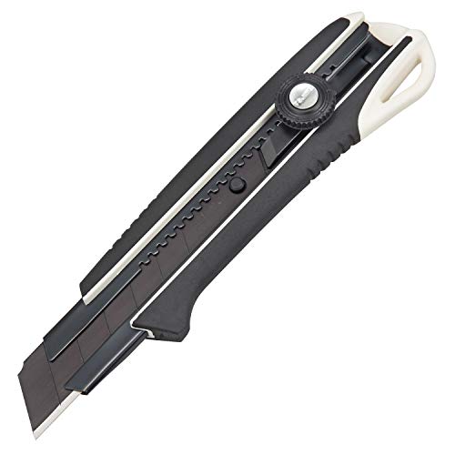 TAJIMA Utility Knife - 1" 7-Point Premium Cutter Series Snap Blade Box Cutter with Dial Lock & Razar Black Blade - DC661N