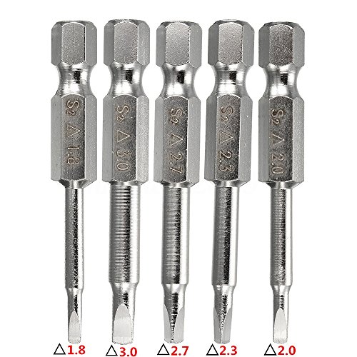 Yakamoz 5Pcs Magnetic Triangle Head Screwdriver Bits, 1/4 Hex Shank Triangle Screwdriver Bit Set S2 Steel Triangular Tip Screw Driver Bit - 2Inch /50mm Length