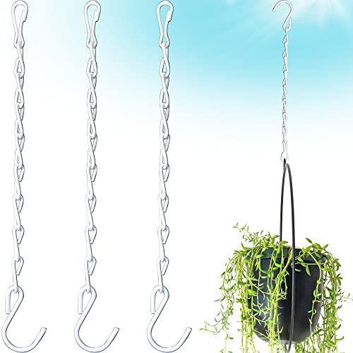 Hanging Chain, 9.5 Inch, 4-Pack, White, for Bird Feeders, Planters, Fixtures, Lanterns, Suet Baskets, Wind Chimes and More! Outdoor/Indoor Use…