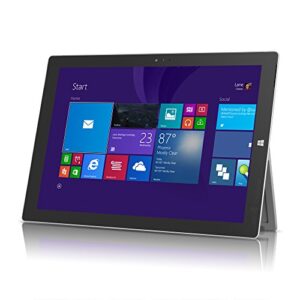 microsoft surface pro 3 tablet (1631) silver - 256gb, 12in, windows 8, intel core i5 - renewed