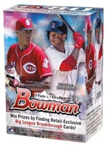 2018 bowman baseball blaster box (8 packs/10 cards - possible autographs)
