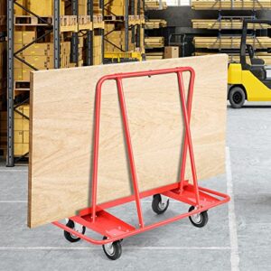 Goplus Drywall Sheet Cart, Heavy Duty Panel Dolly Cart with 4 Swivel Wheels, Handling Wall Panel, Sheetrock, Wood Panel, Rolling Dolly for Garage, Home, Warehouse