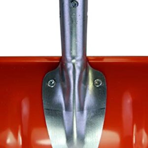 Emsco Group 1215-1 Bigfoot Steel Pusher Design-20 Blade-Non-Stick Coating-Wooden Handle Snow Shovel, 20", Orange