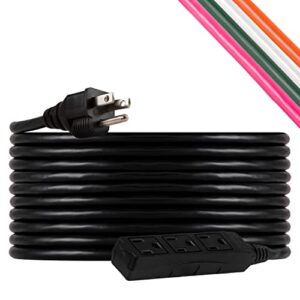 ultrapro ge 25 ft outdoor extension cord 3 outlet extension cords outlet power strip long extension cord with multiple outlets grounded heavy duty extension cord 16 gauge ul listed black 36825-t1
