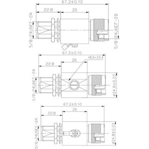 Riotaxy Lightning Arrestor N Male to Female Bulkhead 50 Ohm 0-3GHz with 90V Gas Tube Coaxial WiFi Lightning Arrester (Lightning arrestor N Male to Female)