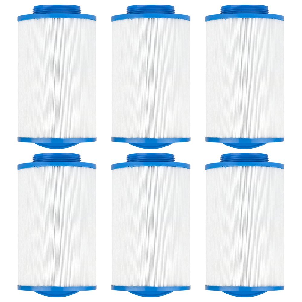 Clear Choice Pool Spa Filter 5.38 Dia x 7.00 in Cartridge Replacement for LA Spa Baleen AK-90107 Excel XLS-524, [6-Pack]