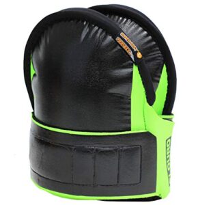 troxell usa - supersoft knee pads hi-viz fluorescent green (large size/bagged in pairs)