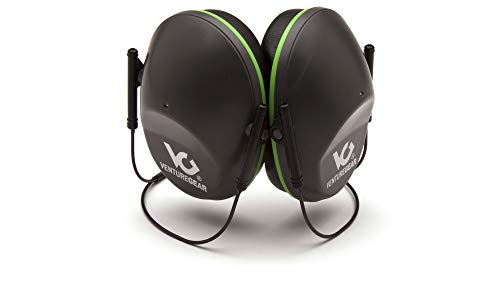 Pyramex Safety VGBH9010C Behind The Head Earmuffs, Polyethylene/Polystyrene/Polyoxymethylene, 14.5cm x 15cm x 12cm, Black/Blue/Green