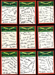 1974 topps baseball card red checklist complete set 24 cards