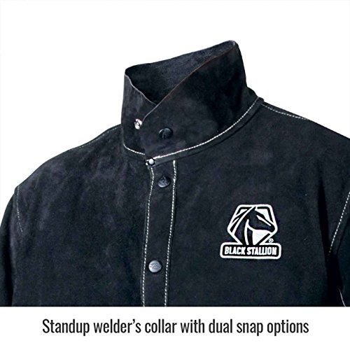Black Stallion JL1030-BB Color Block Leather Welding Jacket, X-Large