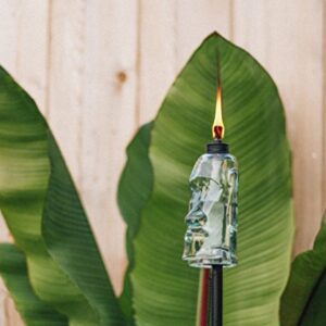 TIKI Brand Blue King Oahu Torch, Decorative Outdoor Torch for Lawn, Patio and Backyard 65", Blue, 1117096