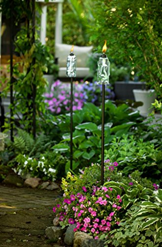 TIKI Brand Blue King Oahu Torch, Decorative Outdoor Torch for Lawn, Patio and Backyard 65", Blue, 1117096