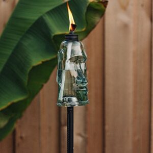 TIKI Brand Blue King Oahu Torch, Decorative Outdoor Torch for Lawn, Patio and Backyard 65", Blue, 1117096