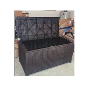 Outdoor Wicker Storage Box Patio Large Garage Kitchen Large Deck Cushions Resin Lock Bench Container Bin Shed & eBook