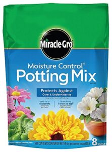 miracle-gro jycikf moisture control potting mix, 0.26-cubic feet (8qt.), 2 units
