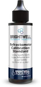 brightwell aquatics refractometer calibration standard, accurate reference for the calibration of seawater refractometers, hydrometers & other density measuring equipment, res60