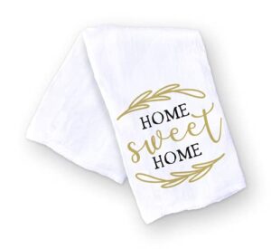 handmade kitchen towel - housewarming home sweet home hand towel - 28x28 inch perfect for chef hostess housewarming christmas mother’s day birthday gift (home sweet home)