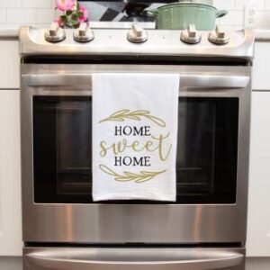 Handmade Kitchen Towel - Housewarming Home Sweet Home Hand Towel - 28x28 Inch Perfect for Chef Hostess Housewarming Christmas Mother’s Day Birthday Gift (Home Sweet Home)