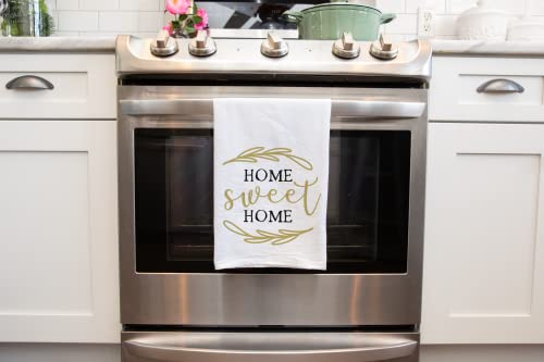 Handmade Kitchen Towel - Housewarming Home Sweet Home Hand Towel - 28x28 Inch Perfect for Chef Hostess Housewarming Christmas Mother’s Day Birthday Gift (Home Sweet Home)