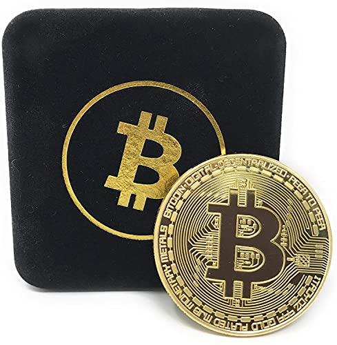 Bitcoin Coin in Luxury Showcase Edition Box: Limited Edition w/Crypto Coin Display Case - Physical Bitcoin - Bitcoin Gifts - Cryptocurrency Coin w/Realistic Details - Desk Home Office Idea