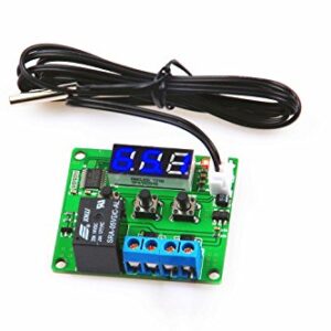 NOYITO Digital Temperature Controller Module -58℉ to +257 ℉ Temperature Control Switch NTC Waterproof Sensor Probe - Blue LED Display Suitable for Kinds of Temperature Control System (5V)