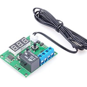 NOYITO Digital Temperature Controller Module -58℉ to +257 ℉ Temperature Control Switch NTC Waterproof Sensor Probe - Blue LED Display Suitable for Kinds of Temperature Control System (5V)