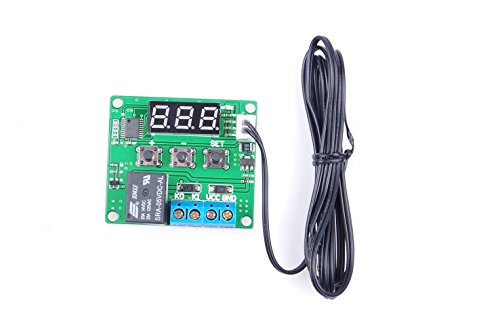 NOYITO Digital Temperature Controller Module -58℉ to +257 ℉ Temperature Control Switch NTC Waterproof Sensor Probe - Blue LED Display Suitable for Kinds of Temperature Control System (5V)